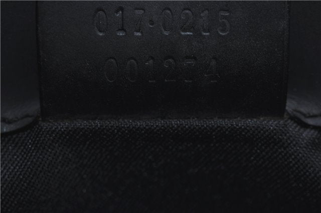 Authentic GUCCI Documents Case Purse GG Nylon Leather Black 1360C