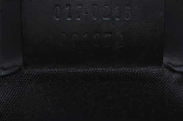 Authentic GUCCI Documents Case Purse GG Nylon Leather Black 1360C