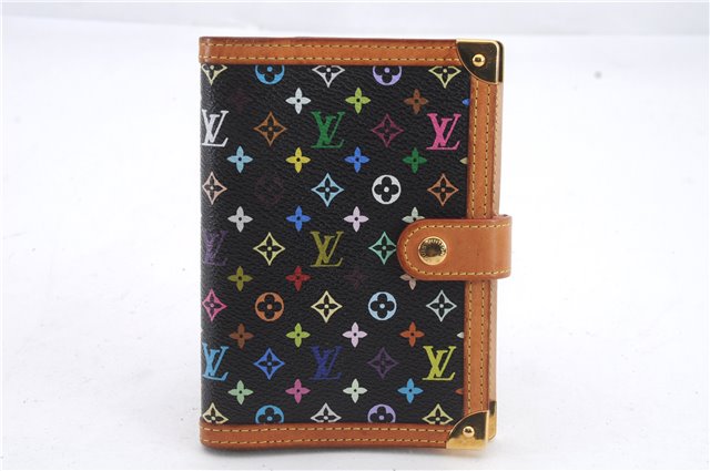 Louis Vuitton Monogram Multicolor Agenda PM Day Planner Cover R20895 Black 1361D