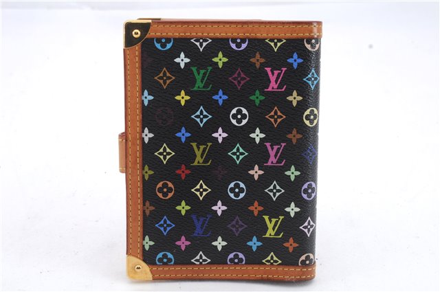 Louis Vuitton Monogram Multicolor Agenda PM Day Planner Cover R20895 Black 1361D