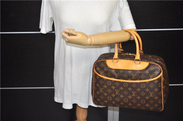 Authentic Louis Vuitton Monogram Deauville Hand Bag M47270 LV 1362D