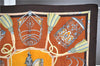 Authentic HERMES Carre 90 Scarf "LES MUSEROLLES" Silk Brown 1362G