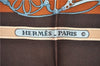 Authentic HERMES Carre 90 Scarf "LES MUSEROLLES" Silk Brown 1362G