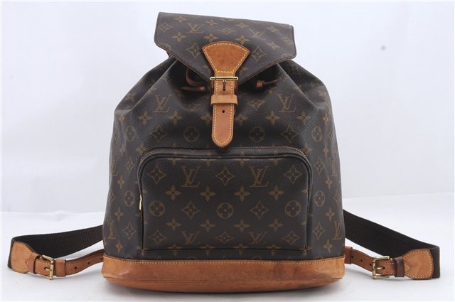 Authentic Louis Vuitton Monogram Montsouris GM Backpack M51135 LV 1364D