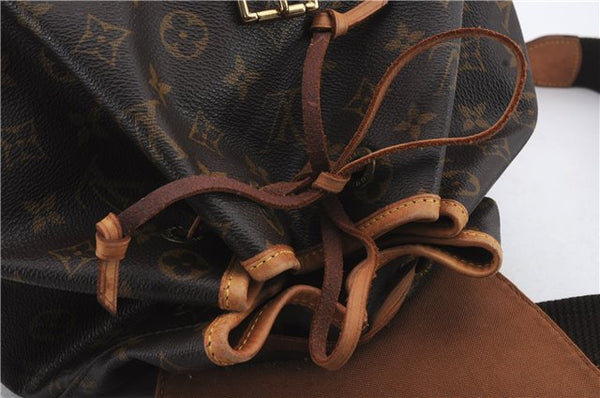 Authentic Louis Vuitton Monogram Montsouris GM Backpack M51135 LV 1364D
