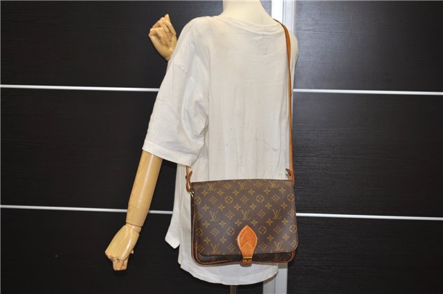 Authentic Louis Vuitton Monogram Cartouchiere GM Shoulder Bag M51252 LV 1364E
