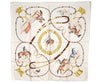 Authentic HERMES Carre 90 Scarf "Pampa" Silk White 1364I