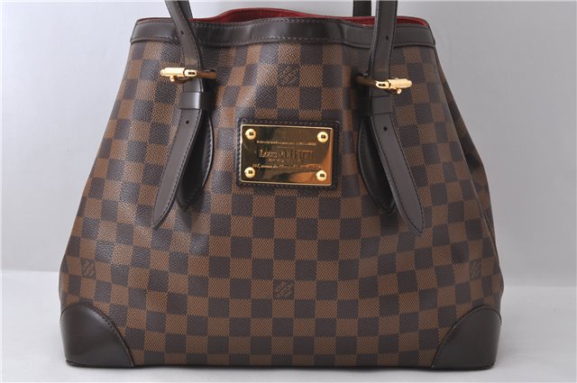 Authentic Louis Vuitton Damier Hampstead MM Shoulder Tote Bag N51204 LV 1365D