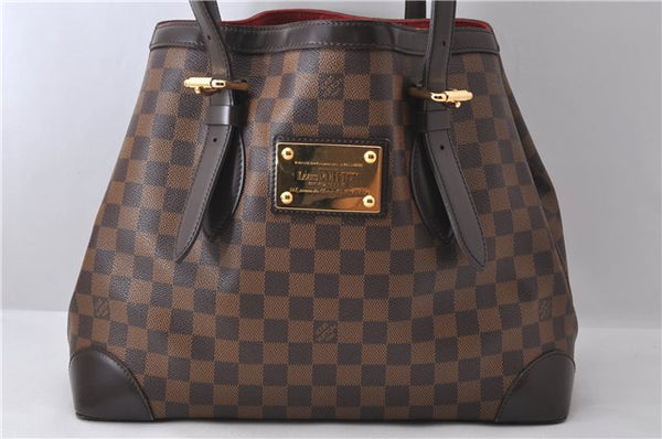 Authentic Louis Vuitton Damier Hampstead MM Shoulder Tote Bag N51204 LV 1365D