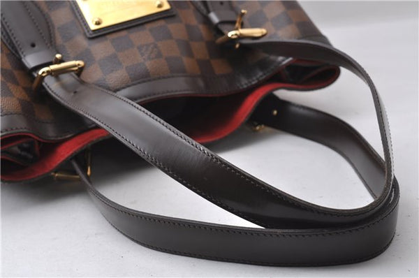 Authentic Louis Vuitton Damier Hampstead MM Shoulder Tote Bag N51204 LV 1365D