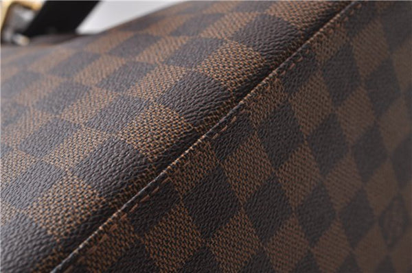 Authentic Louis Vuitton Damier Hampstead MM Shoulder Tote Bag N51204 LV 1365D