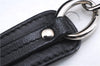 Authentic Christian Dior Mesh Design Chain Shoulder Tote Bag Leather Black 1365E