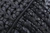 Authentic Christian Dior Mesh Design Chain Shoulder Tote Bag Leather Black 1365E