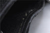Authentic Christian Dior Mesh Design Chain Shoulder Tote Bag Leather Black 1365E