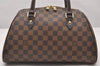 Authentic Louis Vuitton Damier Ribera MM Hand Boston Bag Purse N41434 LV 1365I