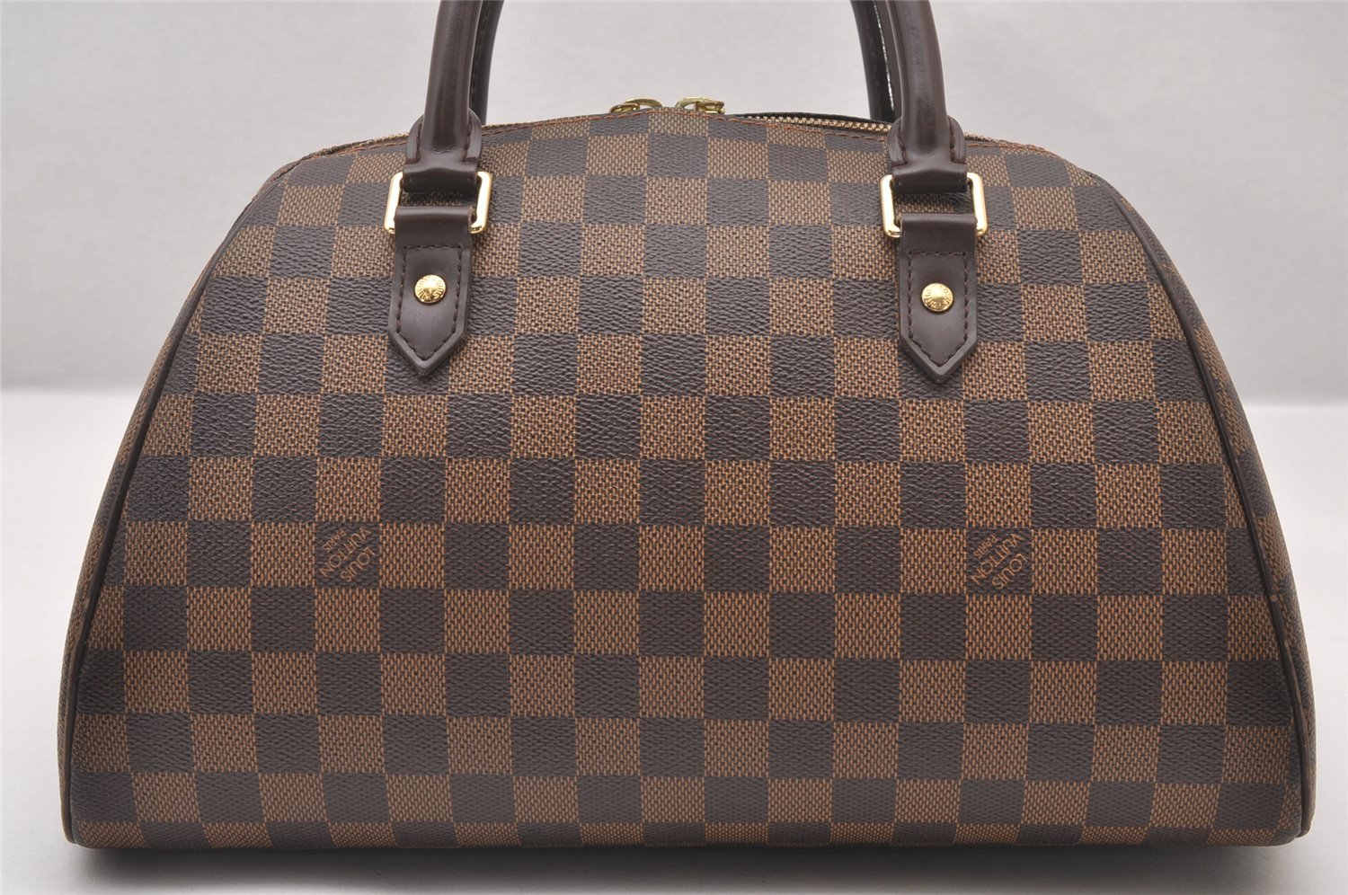 Authentic Louis Vuitton Damier Ribera MM Hand Boston Bag Purse N41434 LV 1365I