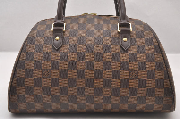 Authentic Louis Vuitton Damier Ribera MM Hand Boston Bag Purse N41434 LV 1365I