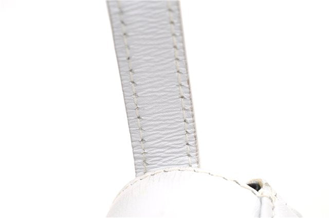 Authentic Ferragamo Vara Shoulder Cross Body Bag Purse Leather White 1366D