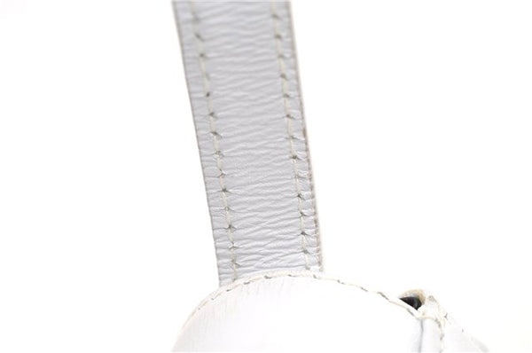Authentic Ferragamo Vara Shoulder Cross Body Bag Purse Leather White 1366D