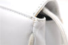 Authentic Ferragamo Vara Shoulder Cross Body Bag Purse Leather White 1366D