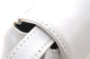 Authentic Ferragamo Vara Shoulder Cross Body Bag Purse Leather White 1366D