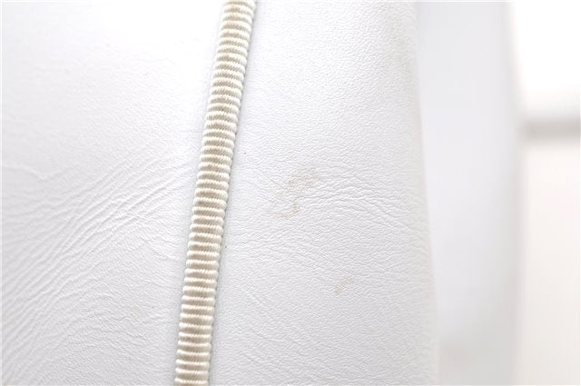 Authentic Ferragamo Vara Shoulder Cross Body Bag Purse Leather White 1366D