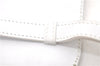 Authentic Ferragamo Vara Shoulder Cross Body Bag Purse Leather White 1366D