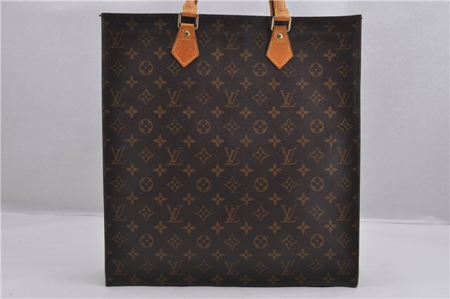 Authentic Louis Vuitton Monogram Sac Plat Hand Tote Bag M51140 LV 1366F