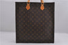 Authentic Louis Vuitton Monogram Sac Plat Hand Tote Bag M51140 LV 1366F