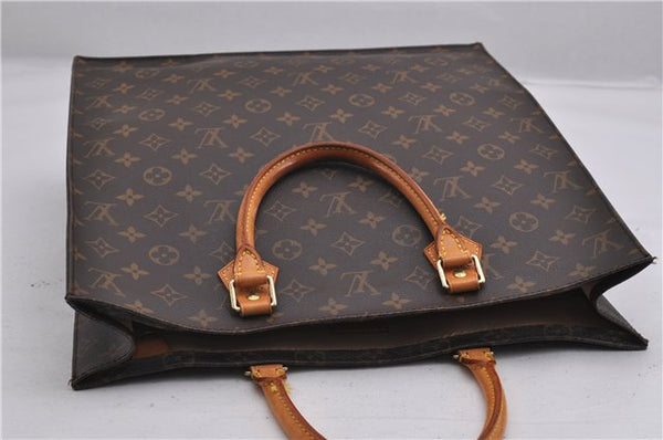 Authentic Louis Vuitton Monogram Sac Plat Hand Tote Bag M51140 LV 1366F