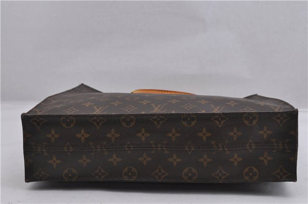 Authentic Louis Vuitton Monogram Sac Plat Hand Tote Bag M51140 LV 1366F