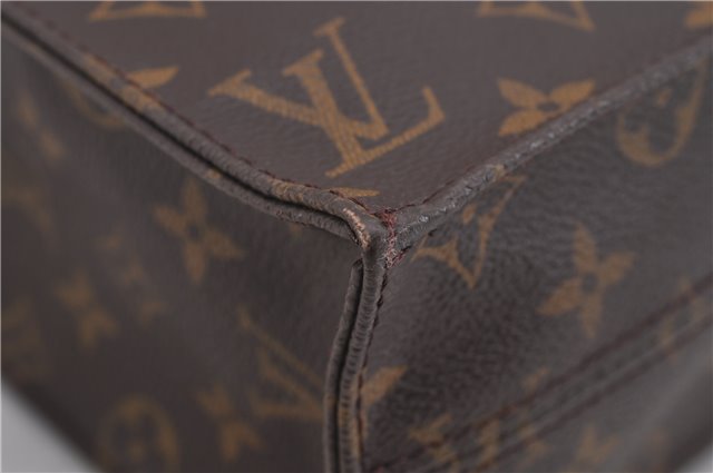 Authentic Louis Vuitton Monogram Sac Plat Hand Tote Bag M51140 LV 1366F