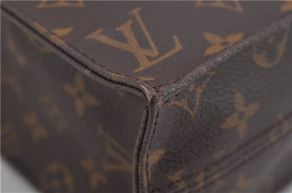 Authentic Louis Vuitton Monogram Sac Plat Hand Tote Bag M51140 LV 1366F