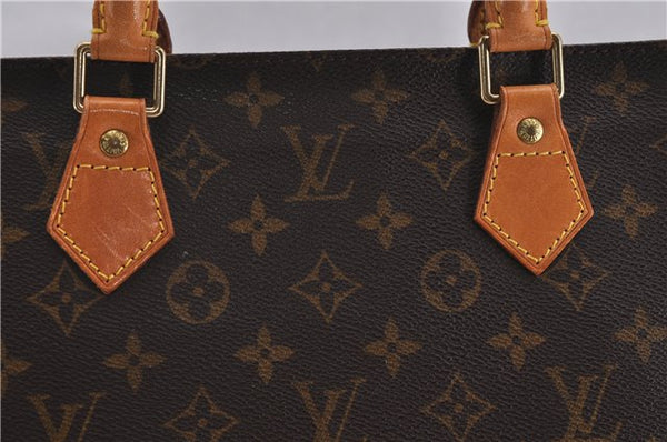 Authentic Louis Vuitton Monogram Sac Plat Hand Tote Bag M51140 LV 1366F