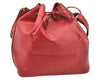Authentic Louis Vuitton Epi Petit Noe Shoulder Drawstring Bag M44107 Red 1366I