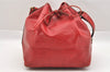 Authentic Louis Vuitton Epi Petit Noe Shoulder Drawstring Bag M44107 Red 1366I