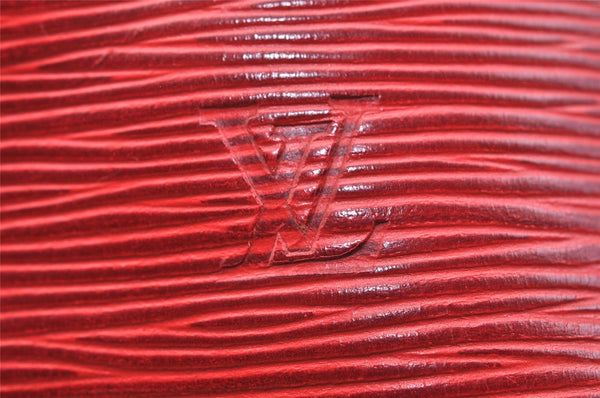 Authentic Louis Vuitton Epi Petit Noe Shoulder Drawstring Bag M44107 Red 1366I