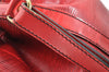 Authentic Louis Vuitton Epi Petit Noe Shoulder Drawstring Bag M44107 Red 1366I