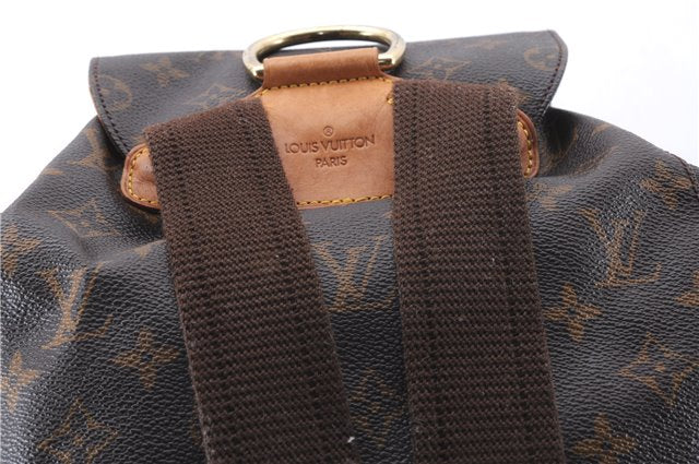 Authentic Louis Vuitton Monogram Montsouris GM Backpack M51135 LV 1367E