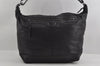 Authentic BALENCIAGA Extra Courier Shoulder Bag Leather 223410 Black 1367I