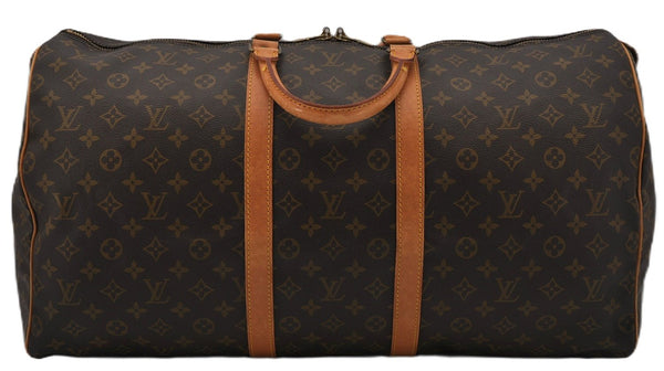 Authentic Louis Vuitton Monogram Keepall 55 Travel Boston Bag M41424 LV 1368F