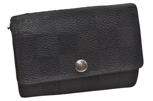 Authentic Louis Vuitton Damier Graphite Multicles 6 Key Case M62662 LV 1368I