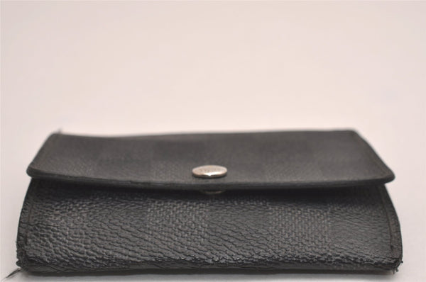 Authentic Louis Vuitton Damier Graphite Multicles 6 Key Case M62662 LV 1368I