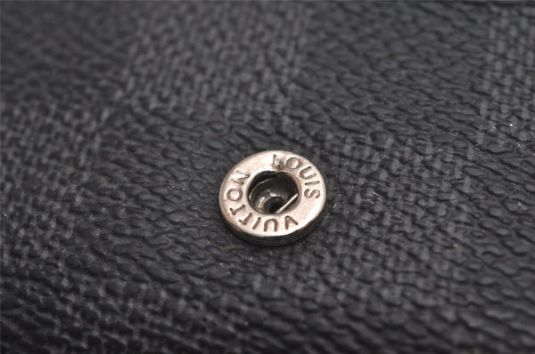 Authentic Louis Vuitton Damier Graphite Multicles 6 Key Case M62662 LV 1368I