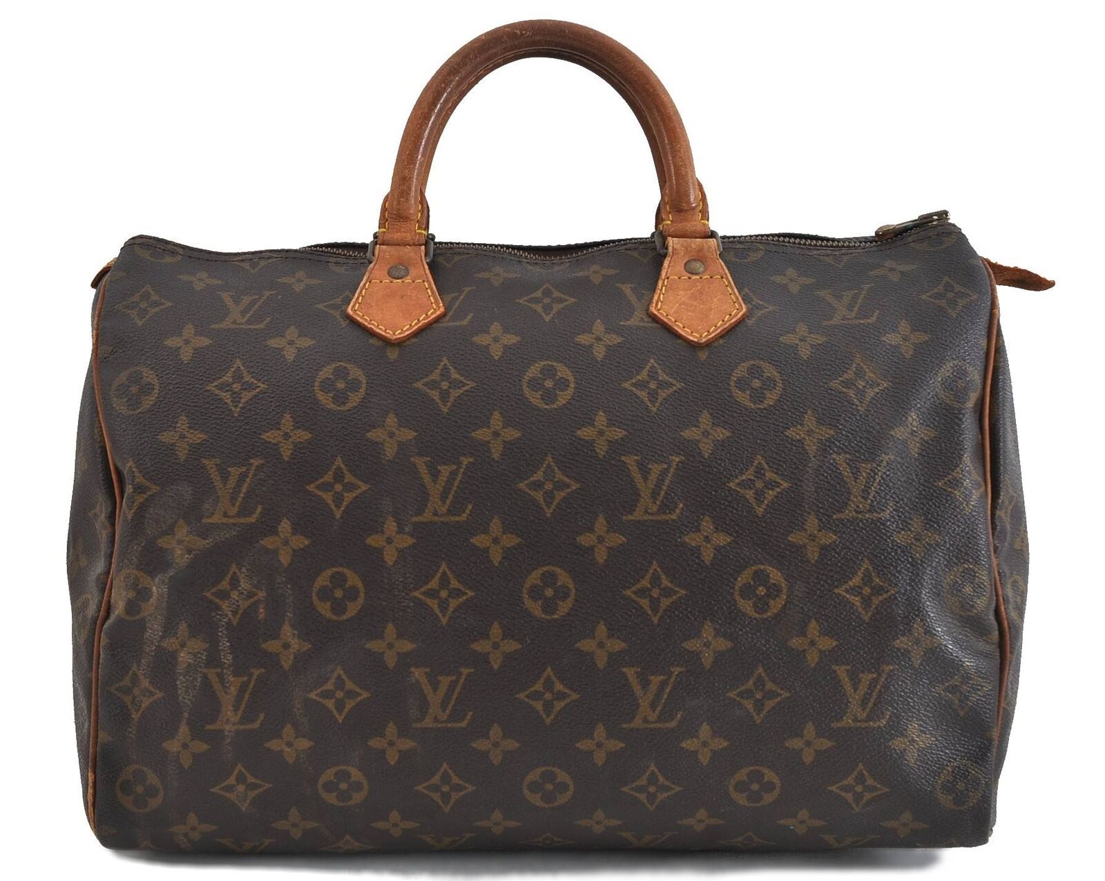 Authentic LOUIS VUITTON Monogram Speedy 35 Hand Bag M41524 LV 1369C