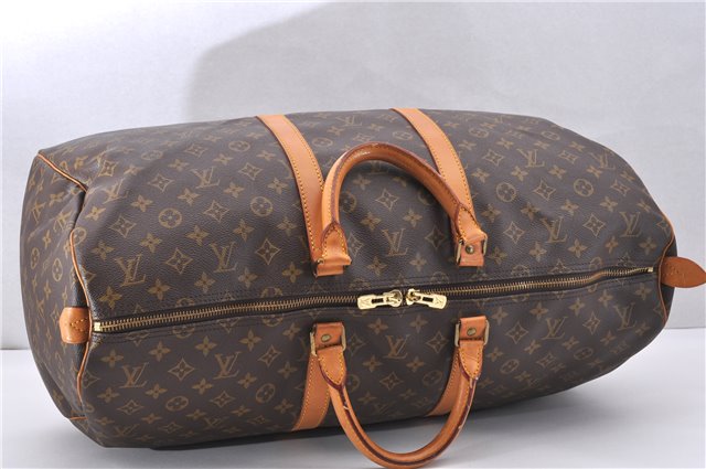 Authentic Louis Vuitton Monogram Keepall 55 Travel Boston Bag M41424 LV 1369F