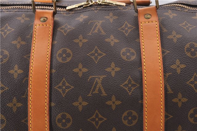 Authentic Louis Vuitton Monogram Keepall 55 Travel Boston Bag M41424 LV 1369F