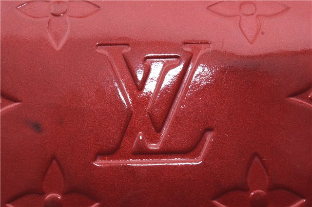 Authentic Louis Vuitton Vernis Zippy Wallet Long Purse Red M91981 LV 1370D