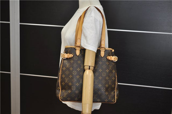 Authentic Louis Vuitton Monogram Batignolles Vertical Tote Bag M51153 LV 1370F
