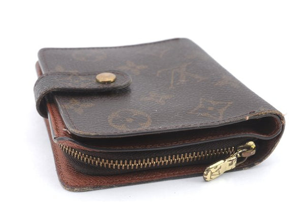 Authentic Louis Vuitton Monogram Compact Zip Bifold Wallet M61667 LV 1371D